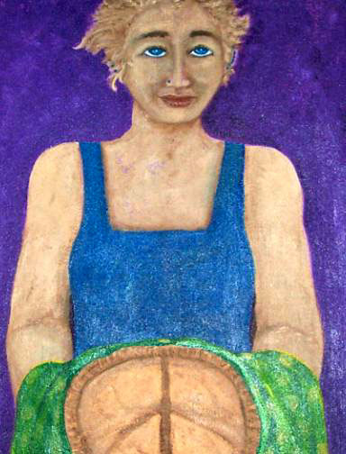 Green Towel Pie Woman, acrylic on canvas, Patricia C. Coleman