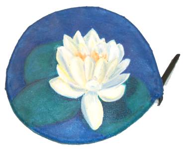 Lotus on bent wood, Patricia C. Coleman, acrylic
