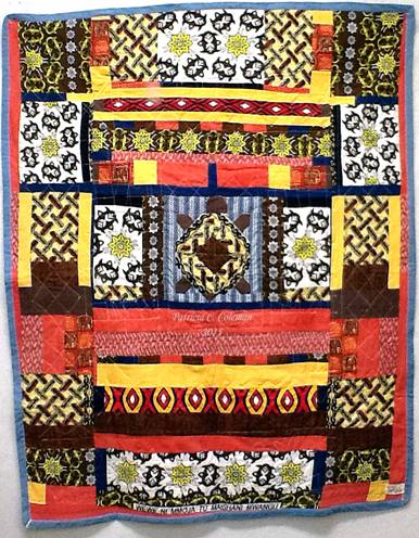 African fabrics, indigo quilt back, Patricia C. Coleman