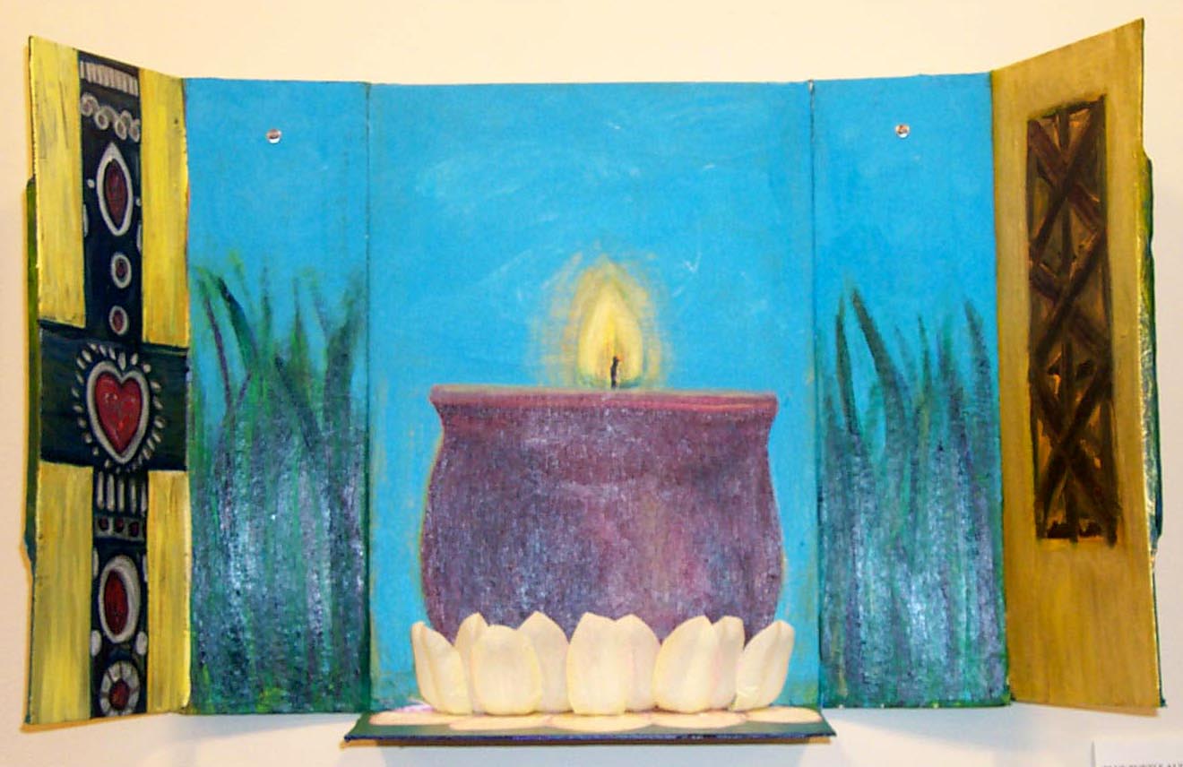 Lotus Chalice, portable altar, Patricia C. Coleman